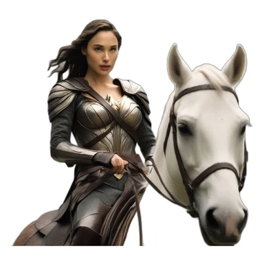 Gal-gadot-on-horse sticker