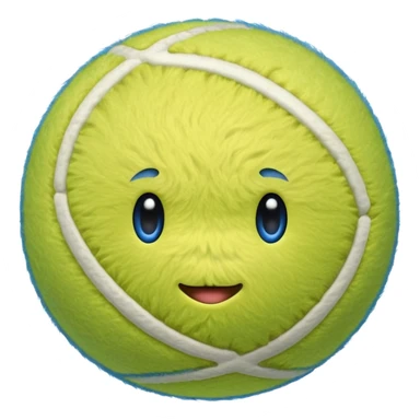 full blue tennis ball sticker