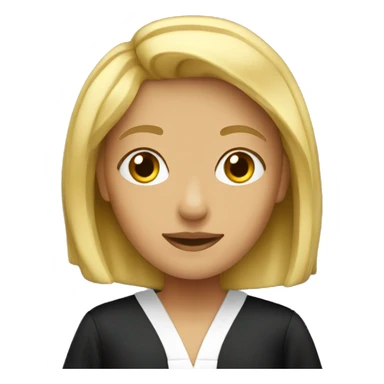 Blonde girl judge sticker