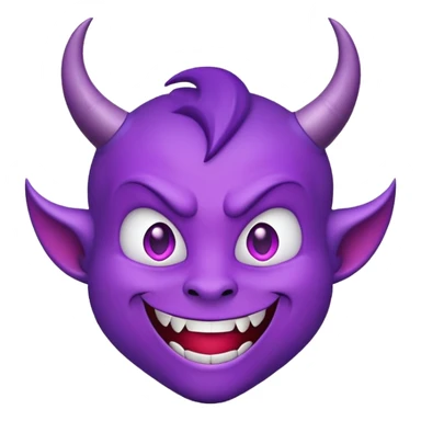 A web emoji 🕸️ with the classic purple smiling devil emoji 😈 placed exactly at the center. The purple devil emoji must look exactly like the official Apple/Google version — purple face, sharp eyes, wide mischievous smile, and small devil horns. No changes to its expression, color, shape, or accessories. No extra elements added. The web emoji is plain and stylized like the original emoji, with the devil emoji clearly visible inside it, untouched.

 sticker