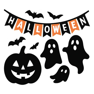 Halloween decorition, remove background sticker