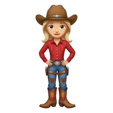 girl cowboy sticker