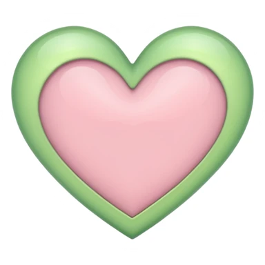 A half light green half light pink heart sticker