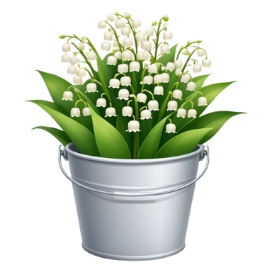 Bucket on women’s day with Lily of the valley. sticker