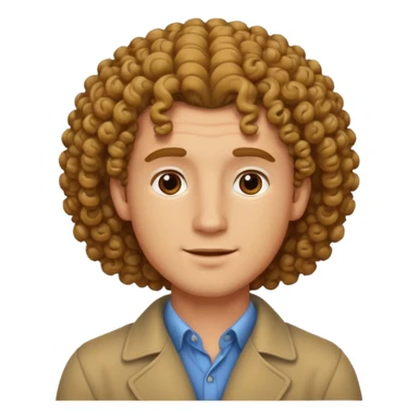 curly hair mens image sticker