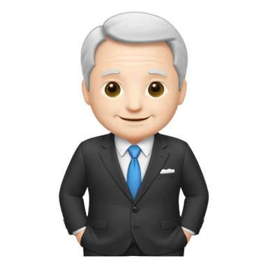 Chibi yaşlı ton ton bir emlak kralı adam sticker