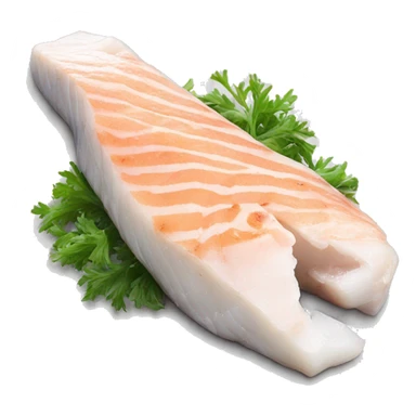 Pacific cod steak with the silver skin sticker