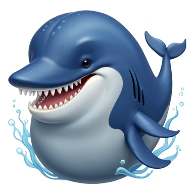 Meme-Worthy Singing Humpback Whale Portrait Emoji, Mouth open wide in a dramatic, melodious pose, showcasing a deep blue-gray body with barnacle accents and an expressive, soulful gaze, Simplified yet artistically graceful features, highly detailed, glowing with a soft, magical marine aura, high shine, enchanting and full of life, stylized with an air of deep-sea wonder, soft glowing outline, capturing the essence of a majestic humpback whale mid-song, resonating with the beauty of the ocean's ancient melodies! sticker