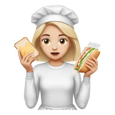 Girl shrugging holding a clear sandwich bag with white powder sticker