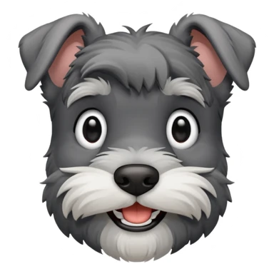 Happy Schnauzer saying hello sticker