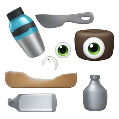Household items with eyes sticker