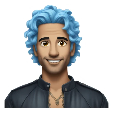 Rauw alejandro Latin Singer with Blue hair trap sticker