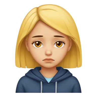 Niña triste amarilla sticker