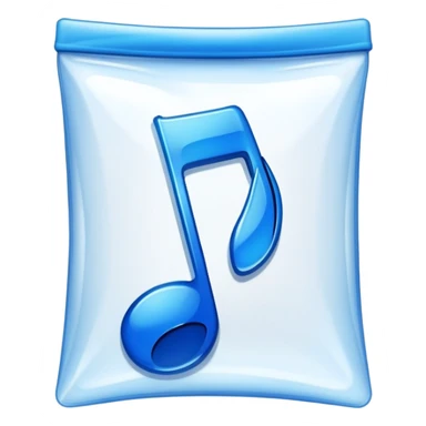 ziplock bag with a blue musical note inside sticker