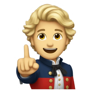 Enjolras waving French flag sticker