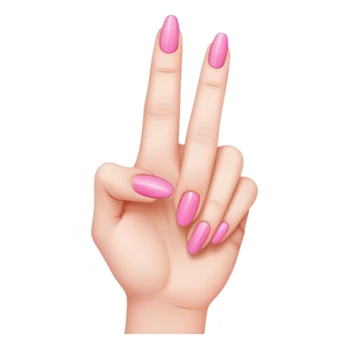 Middle finger pink nail polish sticker