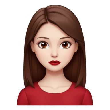 ELENA GILBERT FROM VAMPIRE DIARIES WITH RED TOP AND STRAIGHT HAIR RED LIPSTICK AND BLUSH sticker