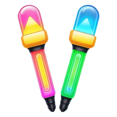 a dual of lightstick sticker