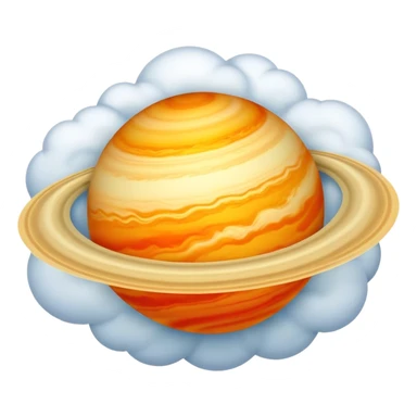 planet Venus with clouds sticker