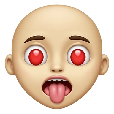 Jaw dropped heart eyes tongue out  sticker