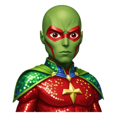 Martian Manhunter with Sequin Outfit sticker