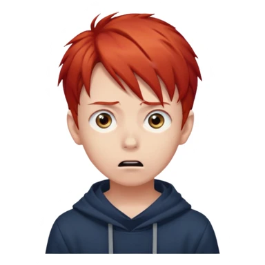 Wolf Anime Boy Red Scared sticker