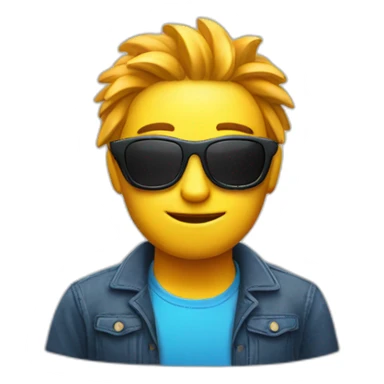 sun glasses man with okay hand sticker