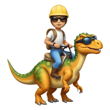 Andreas Eliades riding a dinosaur  sticker
