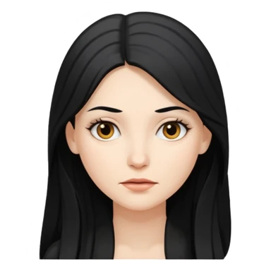 Mujer blanca pelo largo negro coceethe sticker