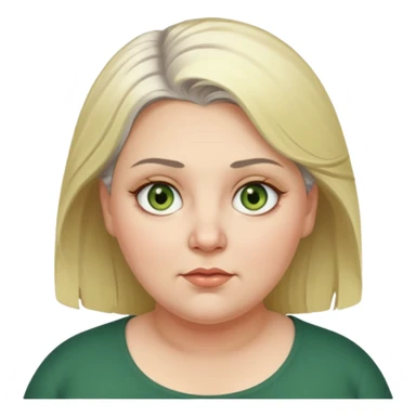 Overweight, blonde and grey haired female with golden green Hazel eyes having a bad week rolling eyes sticker
