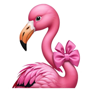 Flamingo wearing a pink bow tie  sticker