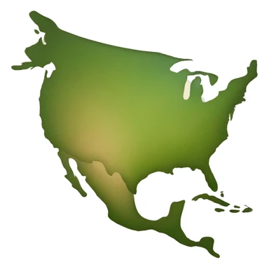 Map of Nord america sticker