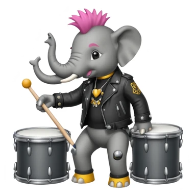 drummer elephant punk sticker