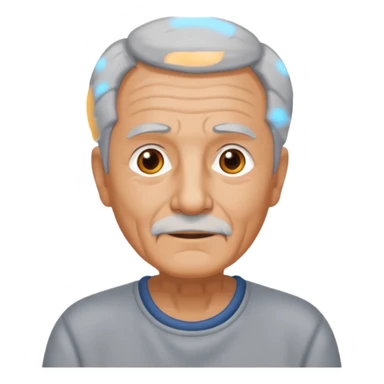 una imagen de un abuelo de 63 años sin bata medica sticker