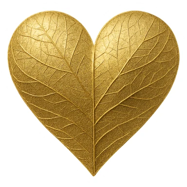 heart with a delicate gold leaf overlay sticker