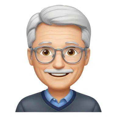 Silver haired dad with glasses sticker