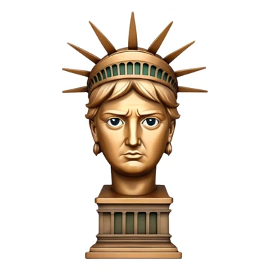 Statue of liberty with Donald Trump face sticker