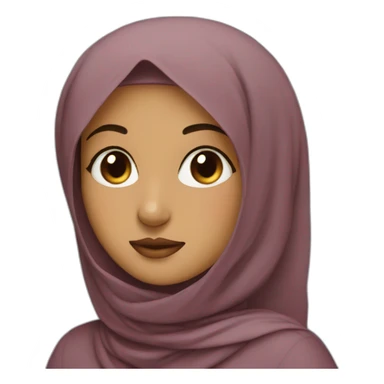 A hijabi girl wearing oversized things sticker