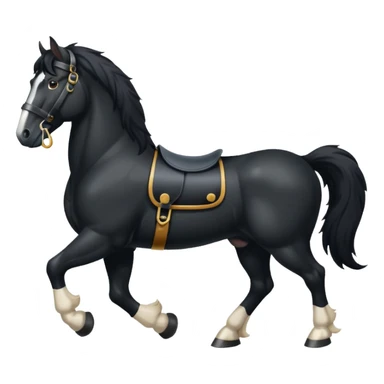 Black Clydesdale  sticker