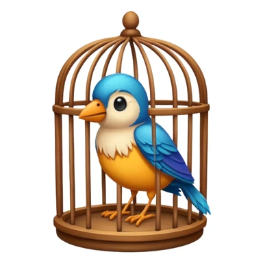  bird in cage sticker