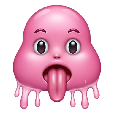 Tongue with drool sticker