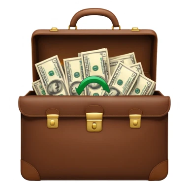 open wifi money filled briefcase sticker