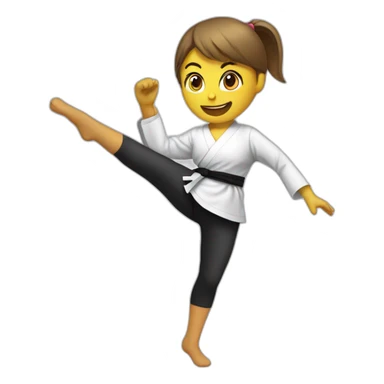 karate girl in pantyhose sticker