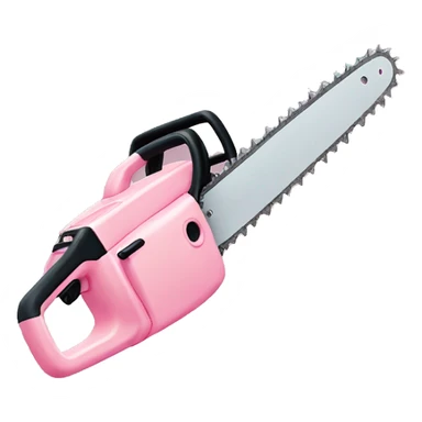 pastel pink chainsaw with hearts sticker