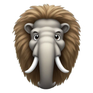 Furry Woolly Mammoth Mascot sticker