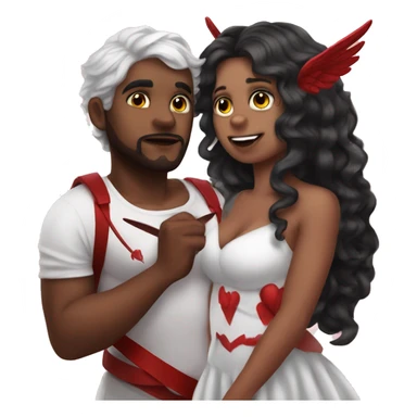 Me and my bf dress as cupid and victim  sticker