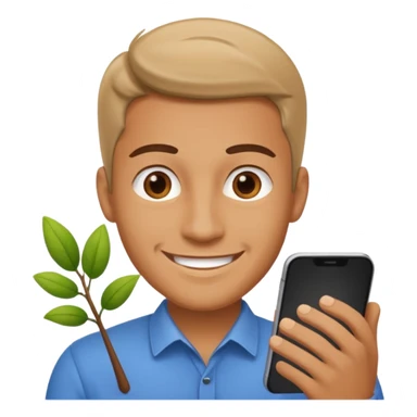 hazme un emoji que le este ayudando a una empresa a dejar de perder tiempo en tareas repetitivas y empezar a centrarse en lo que realmente importa: crecer. y que sea un hombre el emoji sticker