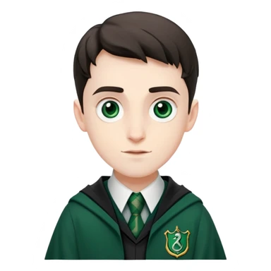 lorenzo zurzolo is Theodore Nott in harry potter, wear hogwarts slytherin uniform sticker