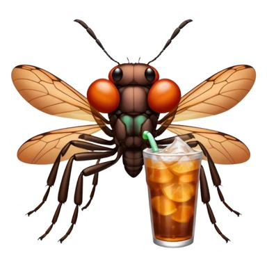insect drinkig soda sticker