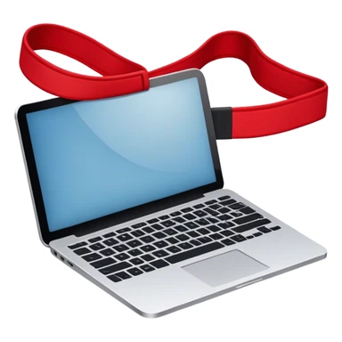 red sport sweatband on a computer sticker